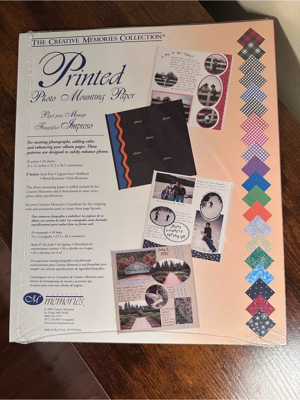 Creative Memories 10x12 Printed Photo Mounting Paper - 20 prints 20 sheets